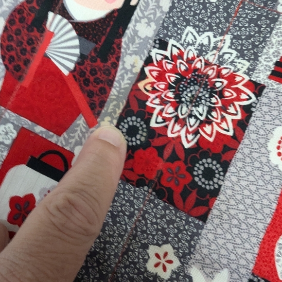 Placemats x 4. Japanese geisha girls theme. Bright red colours. - Picture 8 of 8